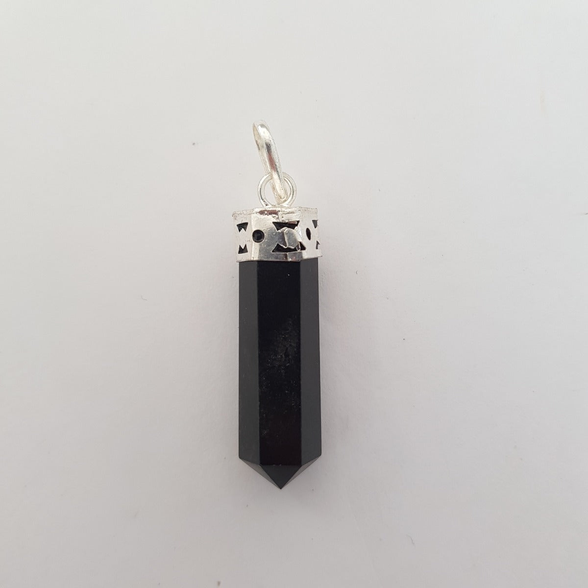 Black Tourmaline - Cap Point Pendant - Faceted Black Tourmaline - Cap Point Pendant - Faceted